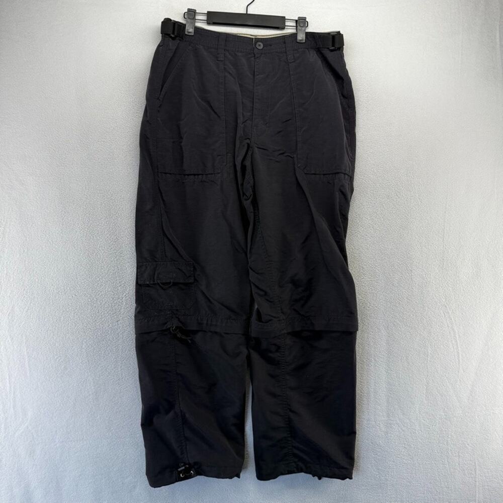 Vintage Utility Pants Men's 36 Black Convertible Tech Baggy Paratrooper 90s y2k